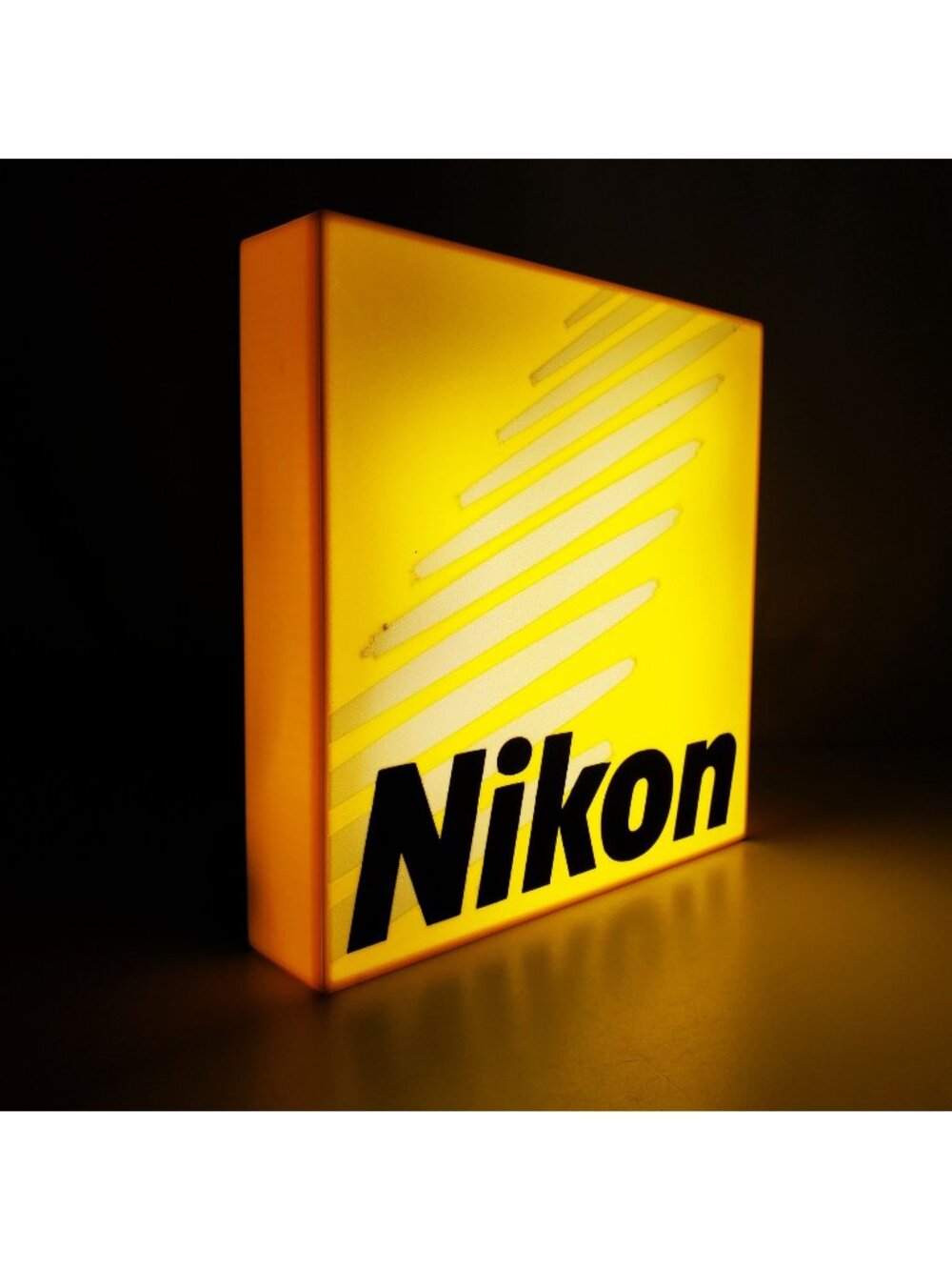 Nikon Logo LED Light Box Sign – 8.8" x 8.5" USB-Powered Desk Lamp – Custom Photo
